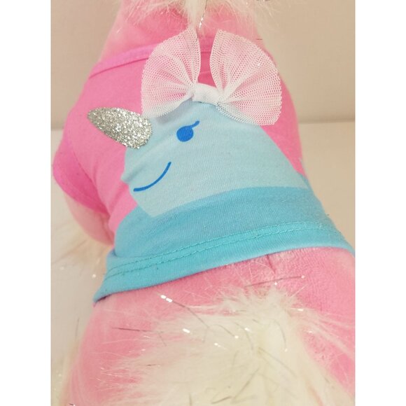 Build A Bear Pink Unicorn Pony Plush Candy Cane Swirl 2018 BAB Peppermint - Picture 7 of 11